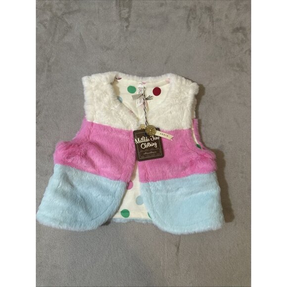 Matilda Jane Wonderment Gumdrop Lane Reversible Vest Girls Size 4 NWT - Picture 2 of 8